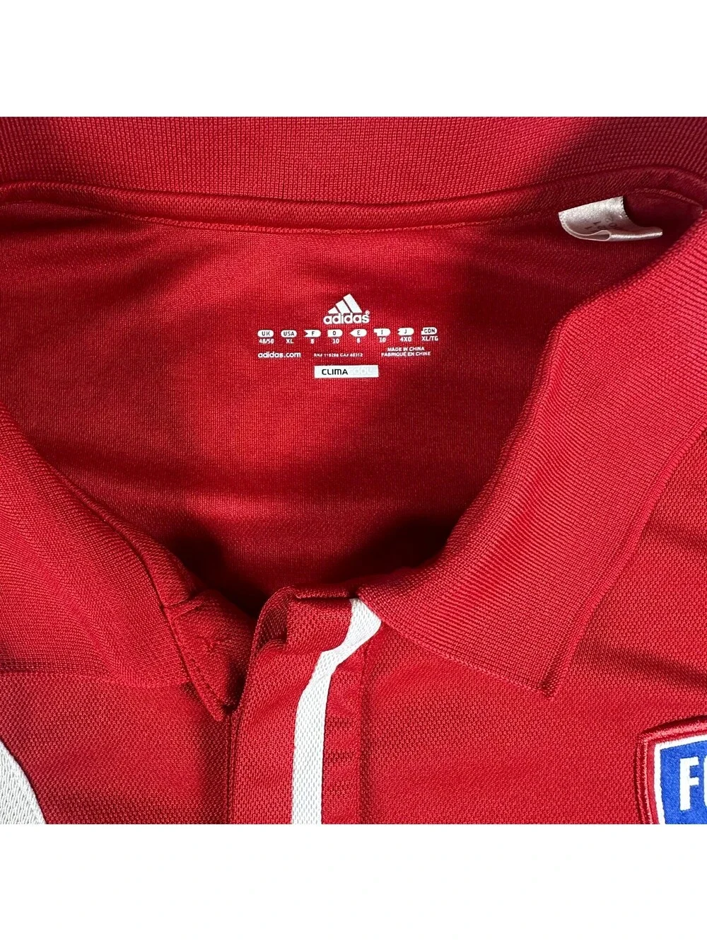 Adidas FC Dallas Red Polo XL (with unknown autograph)